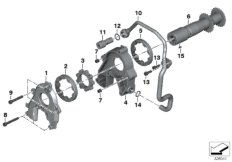 Детали масляного насоса для MOTO K32 R nineT Racer (0J21, 0J23) 0 (схема запасных частей)