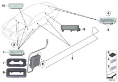 Светильники освещения салона для BMW RR4 Ghost EWB N74R (схема запасных частей)