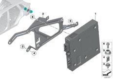 ТВ-модуль / держатель для BMW F15 X5 25dX N47S1 (схема запасных частей)