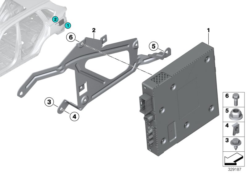 ТВ-модуль / держатель для BMW F15 X5 50iX 4.4 N63N (схема запчастей)