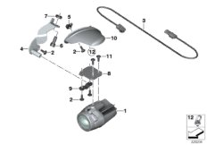 Светодиод.доп.фара дальнего света для BMW K48 K 1600 GTL 17 (0F02, 0F12) 0 (схема запасных частей)