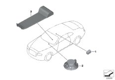 Детали устройства громкой связи для BMW RR6 Dawn N74R (схема запасных частей)