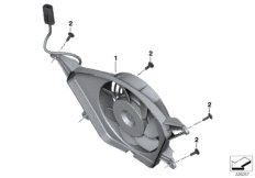 Вентилятор для BMW K43 K 1200 R (0584,0594) 0 (схема запасных частей)