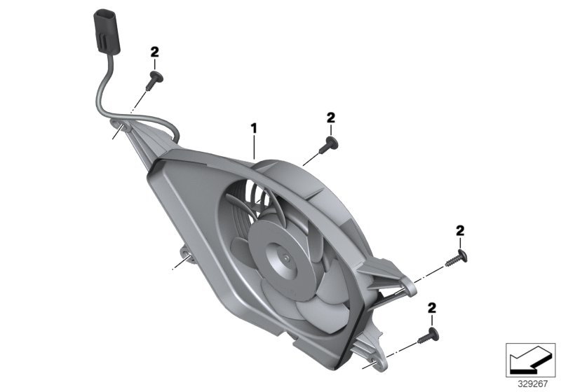 Вентилятор для BMW K48 K 1600 GTL Excl. (0603, 0613) 0 (схема запчастей)