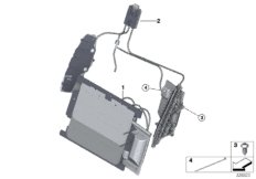 Поясничная опора переднего сиденья для BMW F33 420d N47N (схема запасных частей)