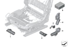 Сиденье Пд, э/оборудование и приводы для BMW RR6 Dawn N74R (схема запасных частей)