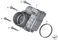 Корпус дроссельной заслонки для BMW K48 K 1600 GT 17 (0F01, 0F11) 0 (схема запасных частей)