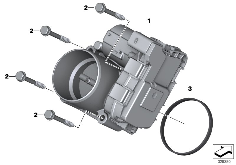 Корпус дроссельной заслонки для BMW K61 K 1600 Bagger (0F51, 0F53) 0 (схема запчастей)