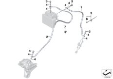 Трубопровод тормозного привода Зд для BMW K47 S 1000 R (0D02, 0D12) 0 (схема запасных частей)