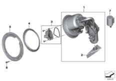 Топливный насос/фильтр для BMW K21 R nineT (0A06, 0A16) 0 (схема запасных частей)