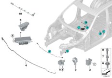Электрические детали НПБ для BMW F15 X5 35iX N55 (схема запасных частей)