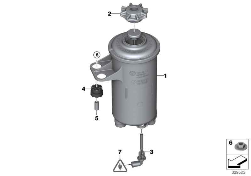 Масляный резервуар/детали для BMW F15 X5 35iX N55 (схема запчастей)
