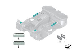 Светильники освещения простр.для ног для BMW F15 X5 30dX N57N (схема запасных частей)