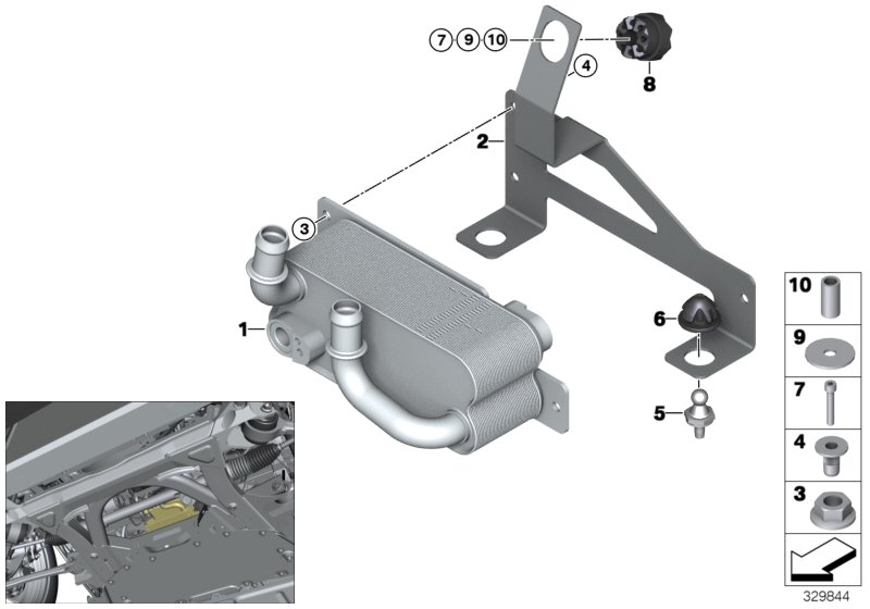 Конденсатор теплового насоса для BMW I01 i3 60Ah IB1 (схема запчастей)