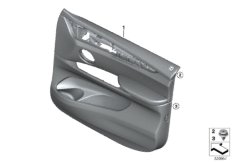 Обшивка двери Пд для BMW F15 X5 50iX 4.0 N63N (схема запасных частей)