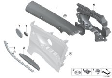 Доп.элементы боковой обшивки Зд для BMW F33N 430iX B48 (схема запасных частей)