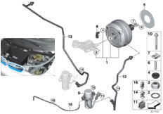 Усилитель тормозов для BMW I01 i3 94Ah IB1 (схема запасных частей)