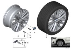 Л/с диск BMW многоспицевый 448 - 19" для BMW F15 X5 30dX N57N (схема запасных частей)