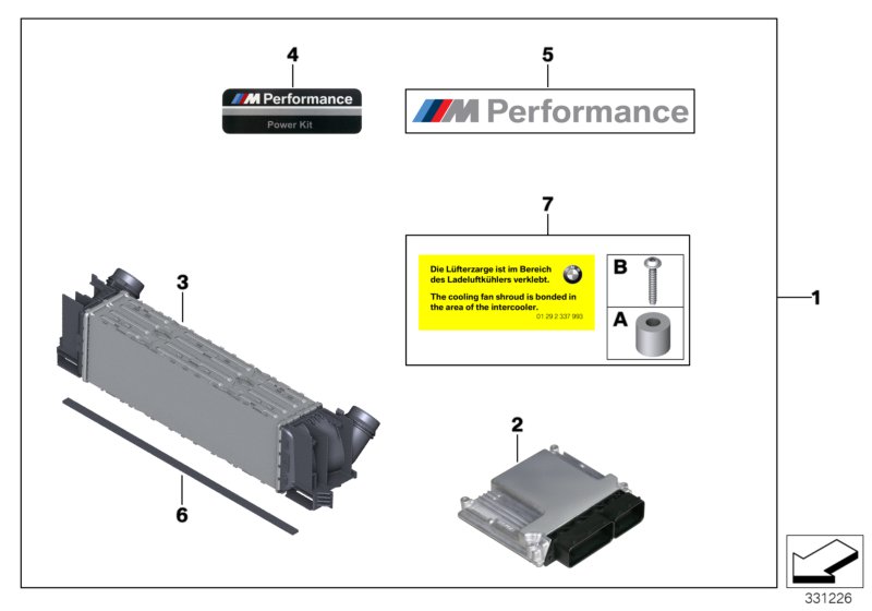 Power Kit д.спорт.тормоза M Performance для BMW F30 330d N57N (схема запчастей)