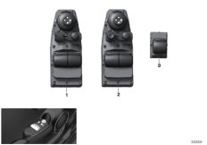 Выключатель cтеклоподъемника для BMW F56 Cooper SD B47D (схема запасных частей)