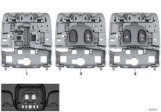 Переключатель функц.центра в крыше FZD для BMW F54N One B38B (схема запасных частей)