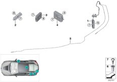 Детали разнесенной антенны для BMW I15 i8 B38X (схема запасных частей)