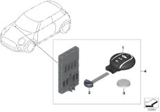 Дистанционное радиоуправление для BMW F54 Cooper SD B47D (схема запасных частей)