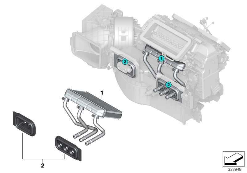 Нагревательный элемент для BMW F15 X5 50iX 4.4 N63N (схема запчастей)