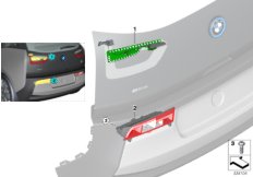 Блок задних фонарей для BMW I01 i3 60Ah Rex IB1 (схема запасных частей)