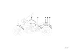 Загрунтованные детали для BMW 59C1 R 850 C 99 (0421) 0 (схема запасных частей)