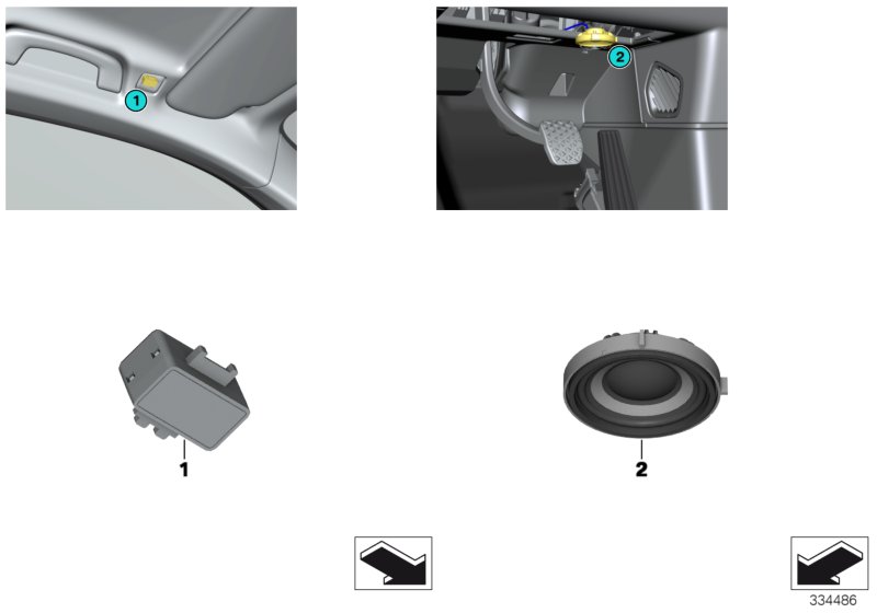 Детали устройства громкой связи для BMW I01 i3 94Ah IB1 (схема запчастей)