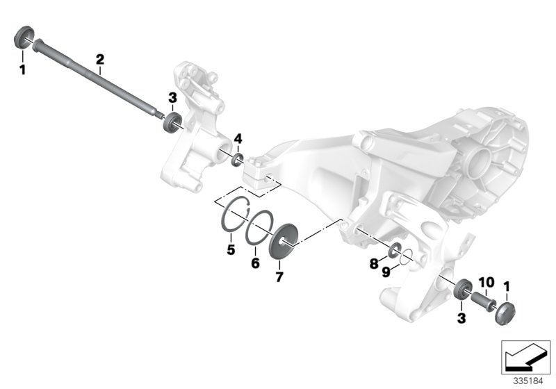 Подшипники кач.рычага заднего колеса для MOTO K19 C 650 GT 16 (0C05, 0C15) 0 (схема запчастей)