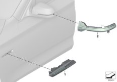 Дополнительный указатель поворота для BMW F07N 550iX 4.4 N63N (схема запасных частей)