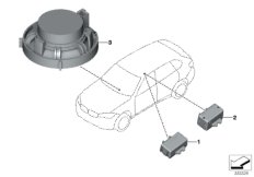 Устройство громкой связи для BMW F15 X5 50iX 4.0 N63N (схема запасных частей)