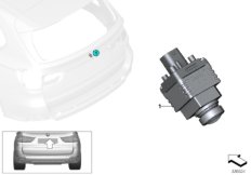 Видеокамера заднего хода для BMW F16 X6 50iX 4.4 N63N (схема запасных частей)