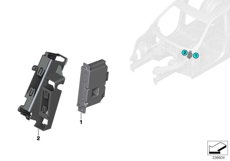 Блок управления KaFAS для BMW F15 X5 40dX N57Z (схема запчастей)