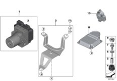 Гидроагрегат DXC/крепление/датчики для BMW F16 X6 50iX 4.4 N63N (схема запасных частей)