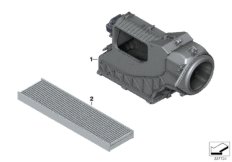 Микрофильтр/детали корпуса для BMW R60 Cooper N16 (схема запасных частей)