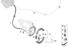 Стояночный тормоз/тормозные колодки для BMW E71 X6 50iX N63 (схема запасных частей)