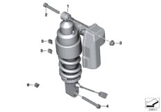 Амортизационная стойка ESA Зд для MOTO K26 R 1200 RT 10 (0430,0440) 0 (схема запасных частей)