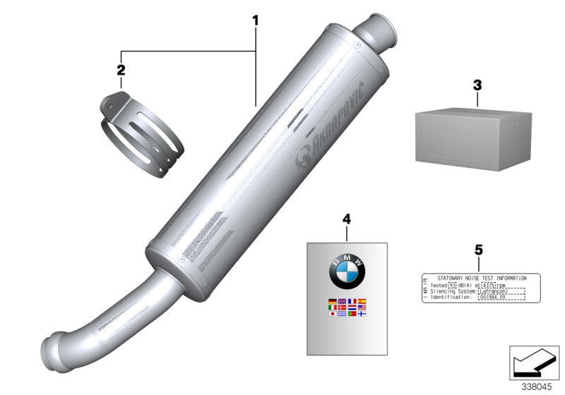 Спортивный глушитель для BMW K71 F 800 ST (0234,0244) 0 (схема запчастей)