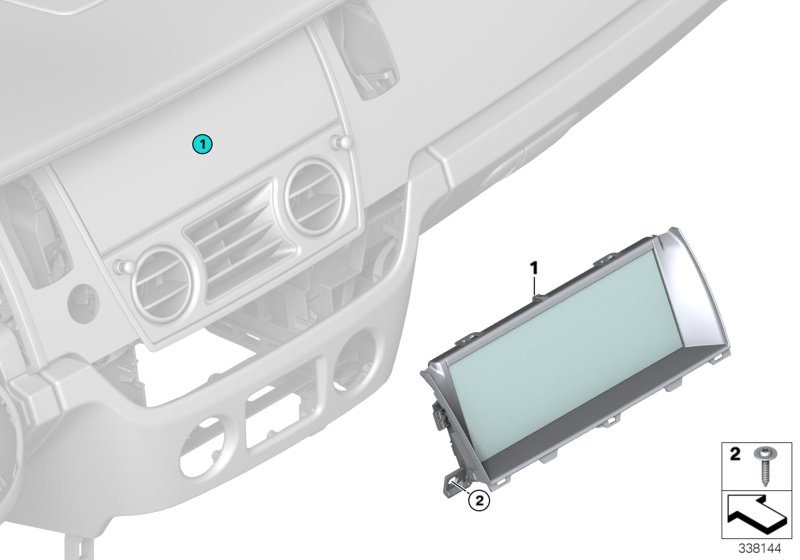 Центральный информационный дисплей для BMW RR4 Ghost N74R (схема запчастей)