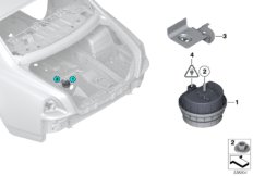 система охранной сигнализации для BMW RR4 Ghost N74R (схема запасных частей)