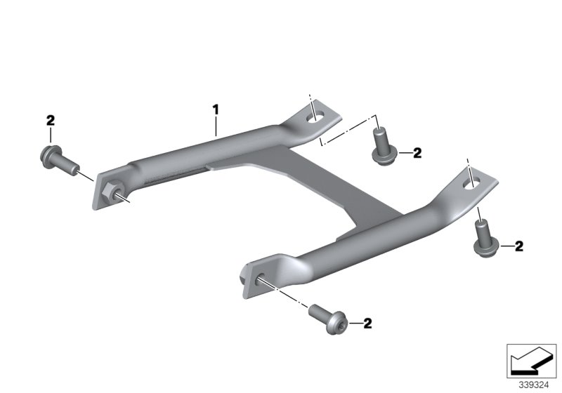 Элемент усиления защитной дуги для BMW K71 F 800 GT (0B03, 0B13) 0 (схема запчастей)