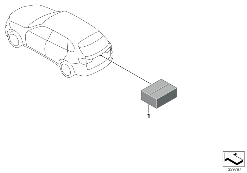 Дооснащение видеокамерой заднего вида для BMW F26 X4 M40iX N55 (схема запчастей)
