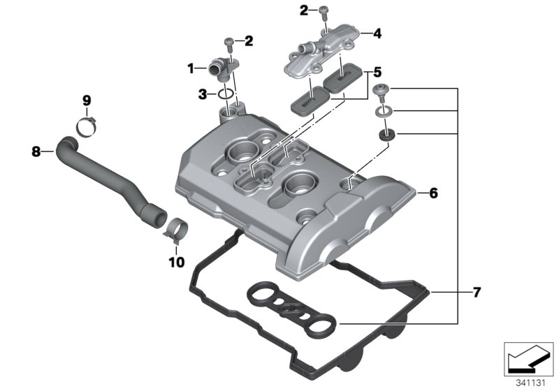 Крышка головки блока цилиндров/доп.эл. для BMW K72 F 650 GS (0218,0228) 0 (схема запчастей)