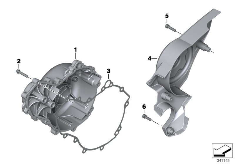 Крышка картера двигателя П для MOTO K73 F 800 R 15 (0B04, 0B14) 0 (схема запчастей)