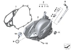 Крышка картера двигателя Л для BMW K70 F 700 GS 17 (0B06, 0B16) 0 (схема запасных частей)