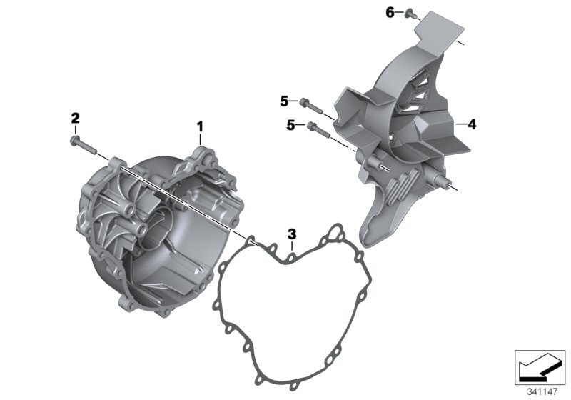 Крышка картера двигателя П для BMW K72 F 800 GS 17 (0B07, 0B17) 0 (схема запчастей)