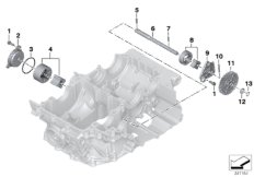 Детали масляного насоса для BMW K71 F 800 ST (0234,0244) 0 (схема запасных частей)